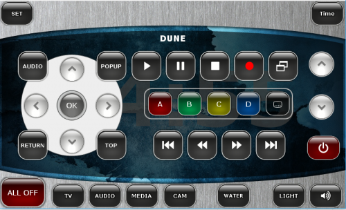 Экран iPad для управления Dune